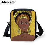 Art Afro Lady Girls School Bags Messenger Bags for Teenager