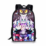 Cuphead Print School Bags for Kids Backpack Gift
