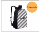 3D Wolf Dog Pattern School Backpack Boys Girls Bookbag Kids Rucksack