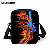 DJ Audio Electronic Guitar Print Mini Messenger Bag for Teenagers