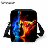 DJ Audio Electronic Guitar Print Mini Messenger Bag for Teenagers