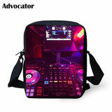 DJ Audio Electronic Guitar Print Mini Messenger Bag for Teenagers