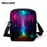 Universe Space Galaxy Print Boys Men Shoulder Bag Earth Star Cross BodyBag
