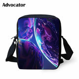 Universe Space Galaxy Print Boys Men Shoulder Bag Earth Star Cross BodyBag