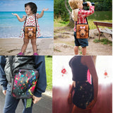 Christmas Santa Pattern Crossbody Bag for Teens and Kids