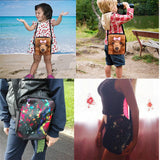 Christmas Flowers Pattern Crossbody Bag Girls Messenger Shoulder Handbag