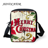 Christmas Flowers Pattern Crossbody Bag Girls Messenger Shoulder Handbag