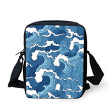 Wave Messenger Bags for Men, Male Wave Crossbody Bags