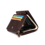 Men's Leather Clutch Wallet with Multi-Card Slots