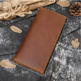 Crazy Horse Leather Men's Long Wallet