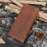 Crazy Horse Leather Men's Long Wallet