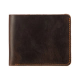 Crazy Horse Leather Men's Wallet Euro American Dollar Clip Retro Cowhide Wallet