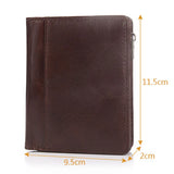 Men's Short Wallet Retro Oil Wax Leather Wallet