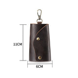 Crazy Horse Leather Key Case Waist Hanging Multifunction Keychain
