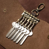Crazy Horse Leather Key Case Waist Hanging Multifunction Keychain