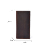 Men's Crazy Horse Leather Long Wallet