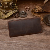 Men's Crazy Horse Leather Long Wallet
