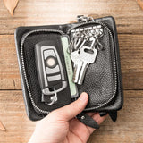 Men's Leather Large-Capacity Utility Key Collection Bag