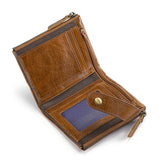 Men's Leather Short Wallet Hot Sales Large Capacity Retro Style