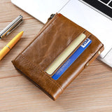 Men's Leather Short Wallet Hot Sales Large Capacity Retro Style