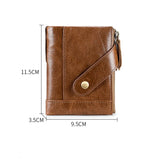 Men's Leather Short Wallet Hot Sales Large Capacity Retro Style