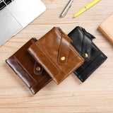 Men's Leather Short Wallet Hot Sales Large Capacity Retro Style