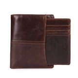 Men's Leather Wallet Short Money Clip Retro Design