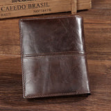 Men's Leather Wallet Short Money Clip Retro Design