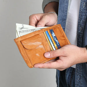 Men's Ultra-Thin Leather Clip Wallet