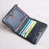 Ultra-thin Leather Wallet Short Zipper Buckle - Mini Purse for Men and Women