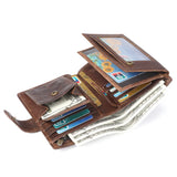 Retro Crazy Horse Leather Men's Wallet