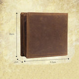 Crazy Horse Leather Wallet Men Short Wallet Multi-Card Holder