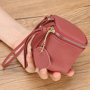 Cowhide Mini Coin Pocket Bag for Women