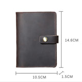 Cowhide Travel Passport Clip Multi-functional Ticket Clip Leather Document Bag