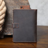 Cowhide Travel Passport Clip Multi-functional Ticket Clip Leather Document Bag