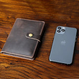 Cowhide Travel Passport Clip Multi-functional Ticket Clip Leather Document Bag