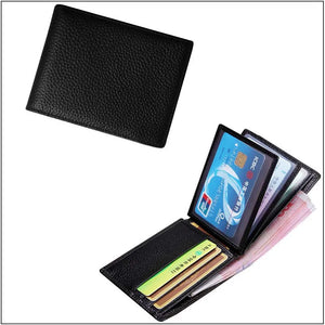 Ultra-thin Leather Men's Wallet ID Holder