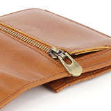 Zero Wallet Oil Wax Leather Ladies Small Purse RFID Pocket Handbag