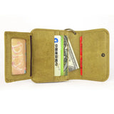 Zero Wallet Oil Wax Leather Ladies Small Purse RFID Pocket Handbag