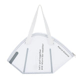 Mask Shape Canvas Bag Women Shoulder Bag Large-capacity Shopping Handbag