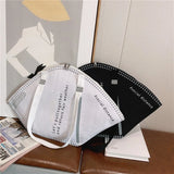 Mask Shape Canvas Bag Women Shoulder Bag Large-capacity Shopping Handbag