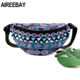 Bohemian Style Waist Pack Vintage Printed Travel Phone Pouch