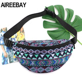 Bohemian Style Waist Pack Vintage Printed Travel Phone Pouch