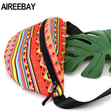 African Printing Women Fanny pack Hip Chest Bag Large Capacity Waist Belt Bag