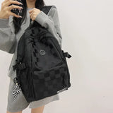 Waterproof Nylon Backpack for Teenage Girl Schoolbag