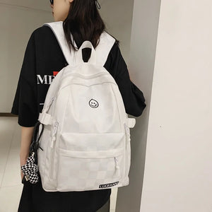 Waterproof Nylon Backpack for Teenage Girl Schoolbag
