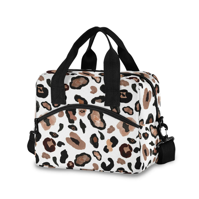 ALAZA Insulated Thermal Lunch Bag Leopard Print Tote Box