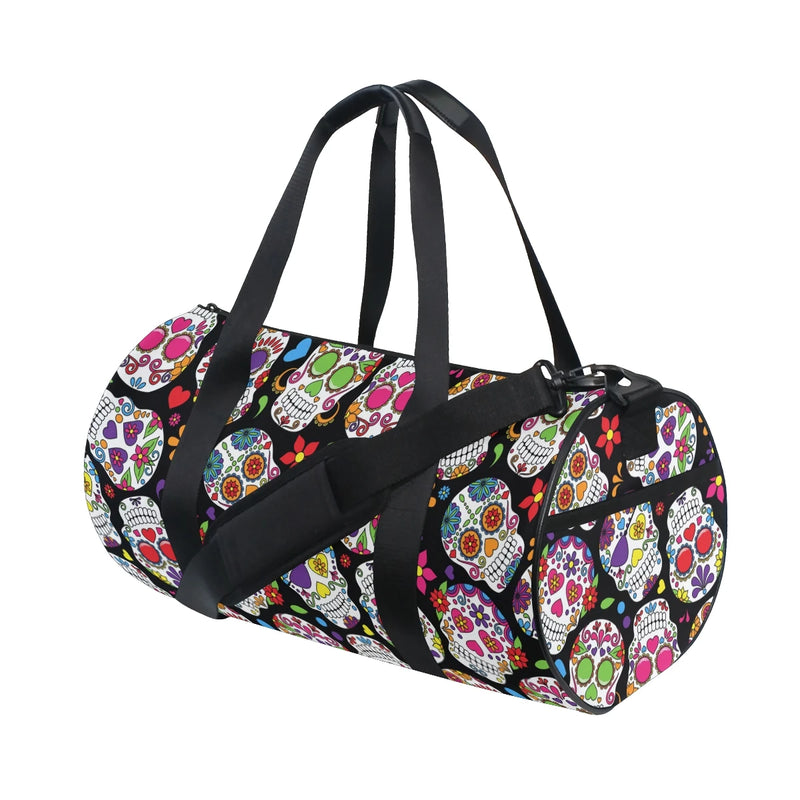 Skull Print Sports Training Gym Bag Waterproof Travel Duffle