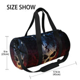 Skull Print Sports Training Gym Bag Waterproof Travel Duffle