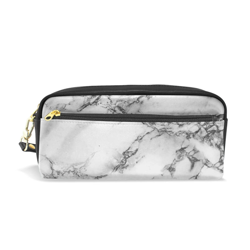 Marble Texture Pencil Case Stationery Pouch Bag Cosmetic Makeup Zipper Bag